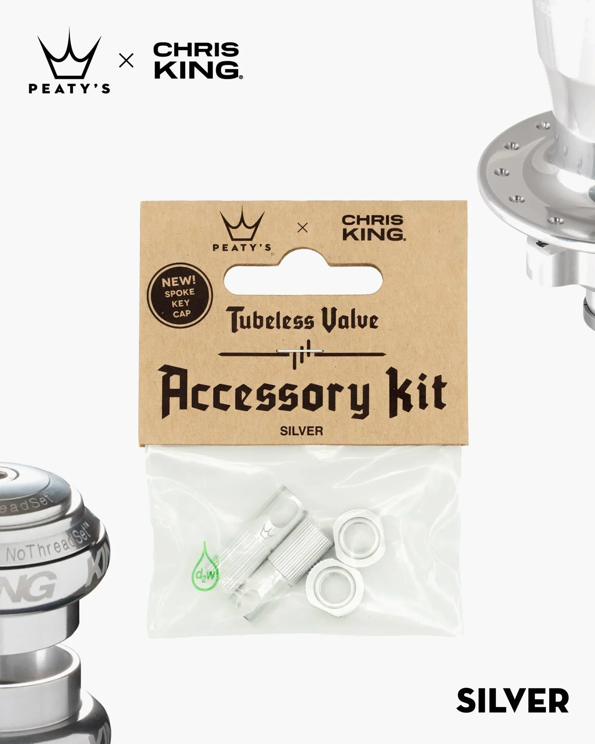 Peaty\'s x Chris King MK2 Tubeless Valve Accessory Kit