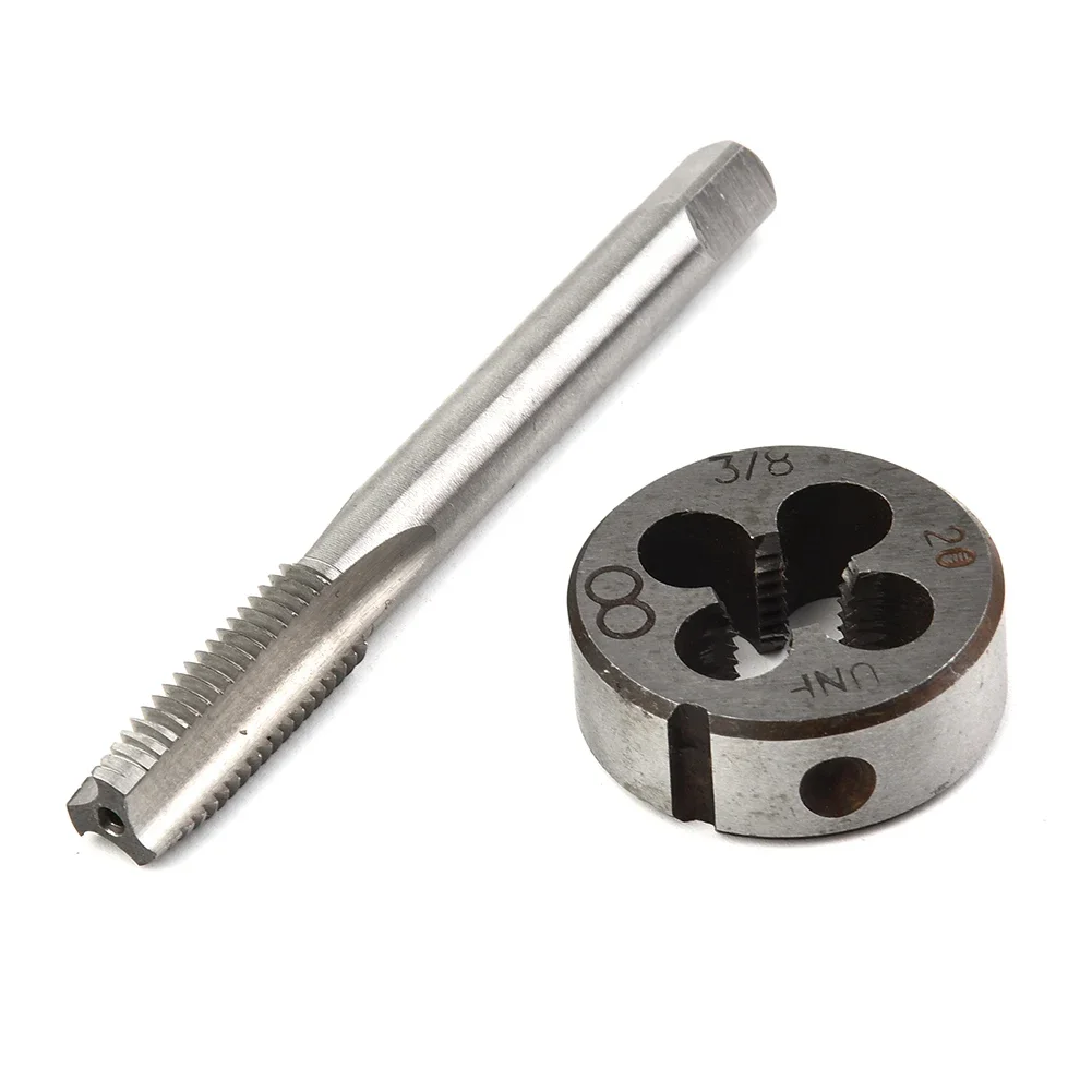 

2Pc 3/8-20UN 5/8-24UNS 3/8-32 UNEF Right Left Hand Machine Tap And Die HSS Metric Screw Thread Tap Drill Machine Plug Tap Die