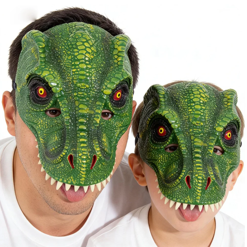 Dinosaur Mask Cosplay Animal Dragon Head Tyrannosaurus Rex Monster Masks Carnival Halloween Dress Up Party Costume Props