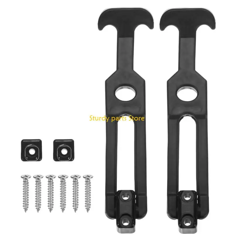 

97QC 2Pcs T Handle Hasp Rubber Flexible Draw Latches with Screws Shock Absorbing Latches Replacement Toolbox Latches