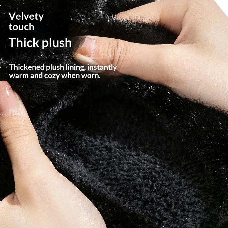 Pantofole in cotone con dentifricio simpatico cartone animato Pantofole ispessite foderate in pile invernale- Pantofole in peluche calde per interni ed esterni antiscivolo Regali