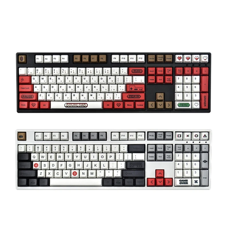 Juego completo teclas doble disparo PBT perfil Cherry 108 teclas para teclado mecánico