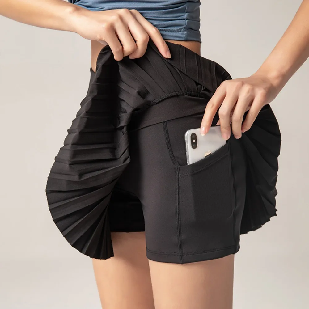 

High Waist Tights Tennis Skirts Quick Dry Activewear Mini Summer Sport Skirt with Pocket Comfortable