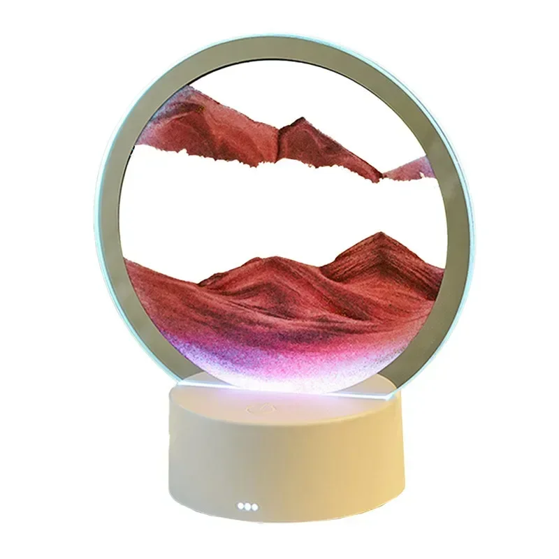 Lava Deep Lamp Sea clessidra 360 ° Art Decoration New Moving Home Lights Sandscape Rotating Night Table Sand Gifts