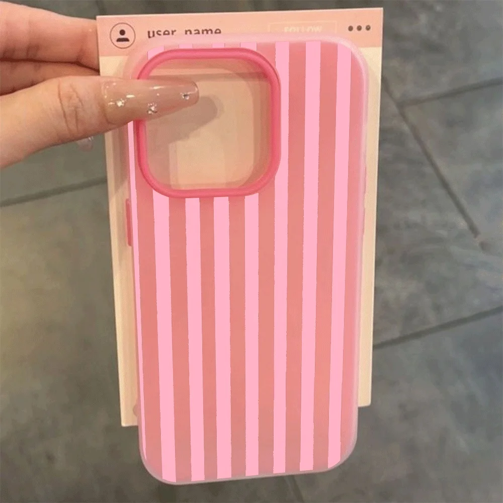 Simple Vertical bar Cartoon Phone Case for Xiaomi 11 Lite 5G 14T Pro 15T Pro 17 Pro Max Shockproof Candy Colors Silicone Cover view 5