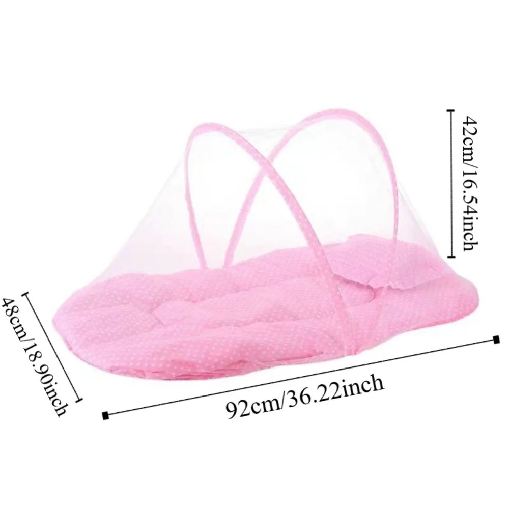 Eenvoudig te gebruiken ademend wiegnet Polyester gaas Klamboes voor baby's Gratis installatie Draagbare wiegtent Zomer