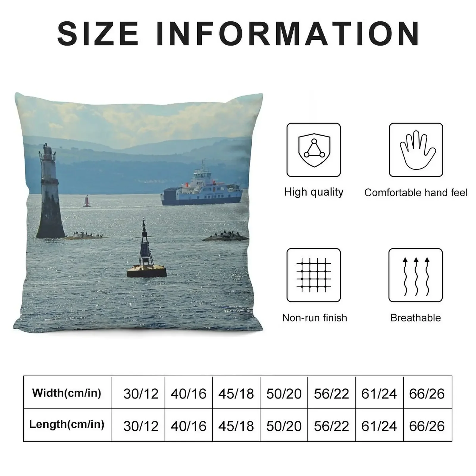 River Clyde At Dunoon with 2016 Calmac Ferry. Scotland Throw Pillow Christmas Covers For Cushions autumn decoration pillow