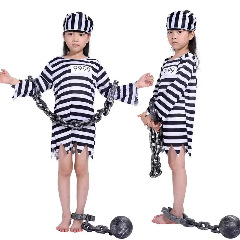 Costume da prigioniero sexy loween Ghost Festival Abbigliamento da donna Costume tradizionale cinese di scena Vestito da prigione sexy