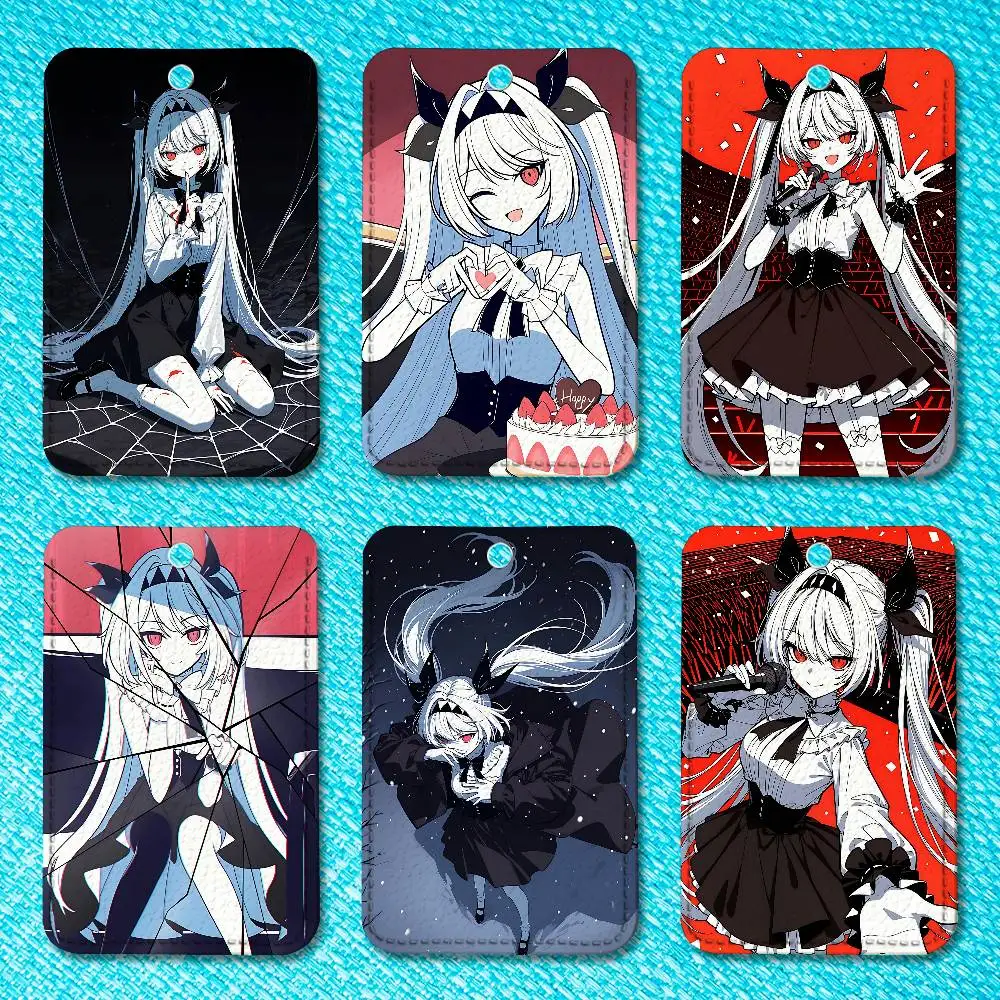 

L-Lilith NOexistenceN of You AND Me Premium PU Leather Card for Daily Use Holder Card Case with Metal Carabiner Customizable