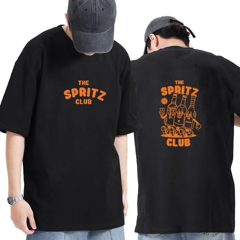 

Aperol Spritz Club Espresso Graphics T Shirt Men Women Harajuku Vintage High Quality Cotton T Shirt Oversized Loose Tops Unisex