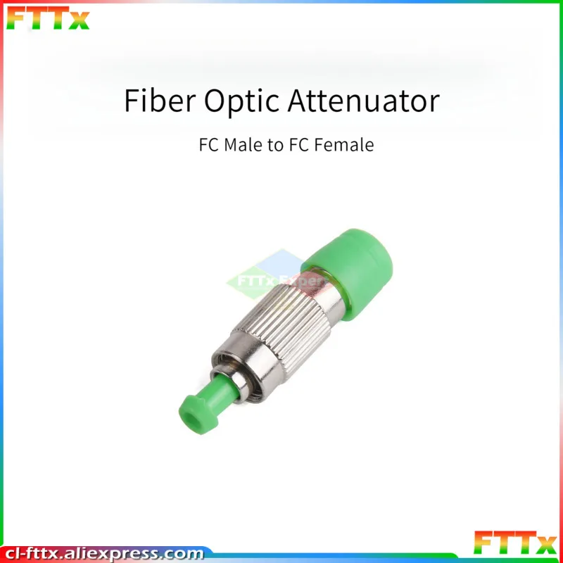 2PCS FC APC Fiber Attenuator Single-mode FC Male to FC Female Connector 3DB/5DB/7DB/10DB/15DB/20DB Fiber Optic Adapter