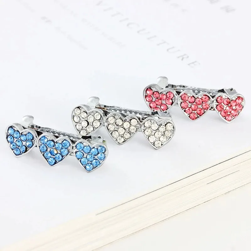 Fashion Crystal Rhinestone Dog Hair Clip Crown Accessories Pet Grooming for Puppy Cats Pet Hairpins Dog Multicolor Cat Headwear