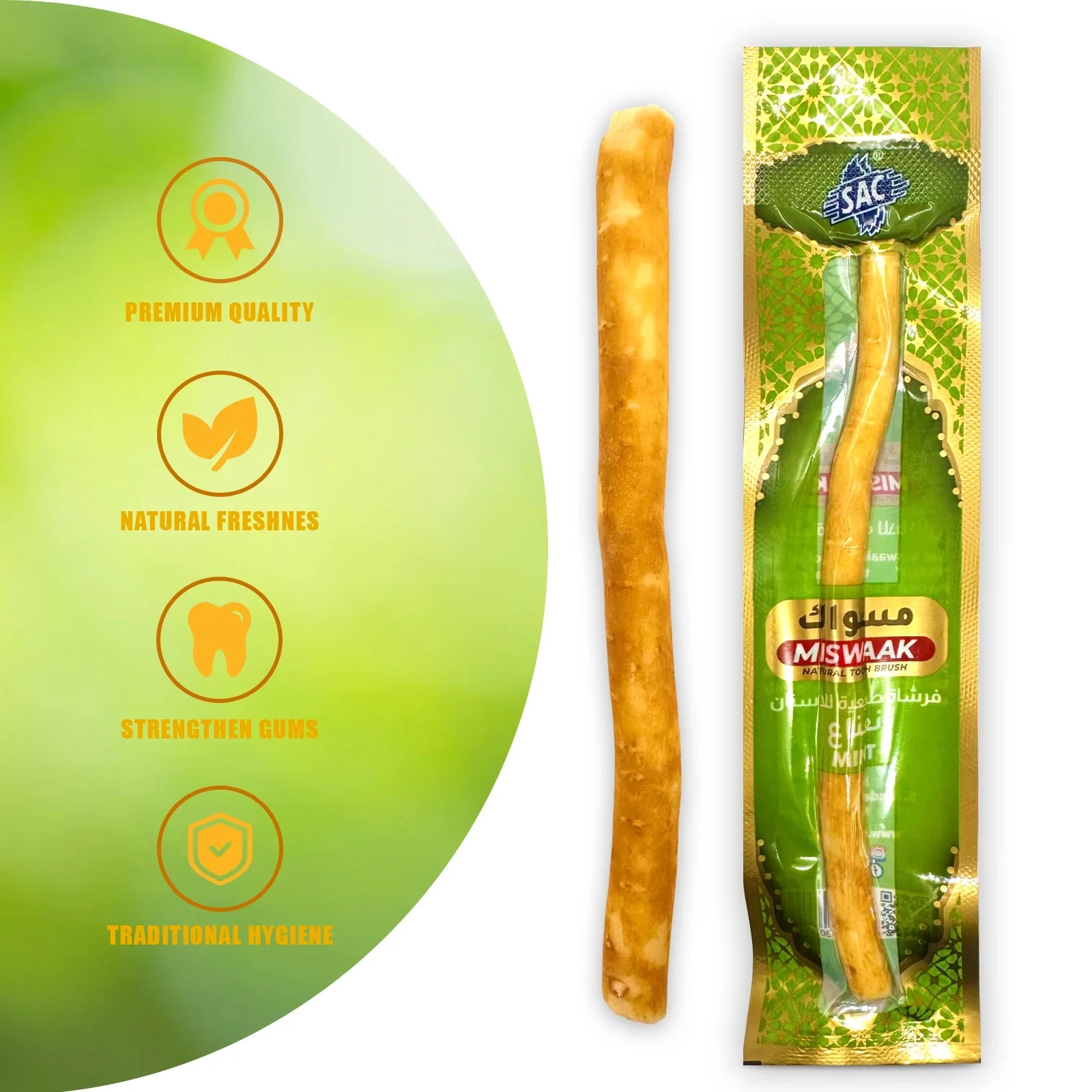 Zähne Stick Zweig Zahnbürste Antike Methode der Reinigung der Zähne, Original authentische arabische Pflanzen Zahnbürste. – Detail 1