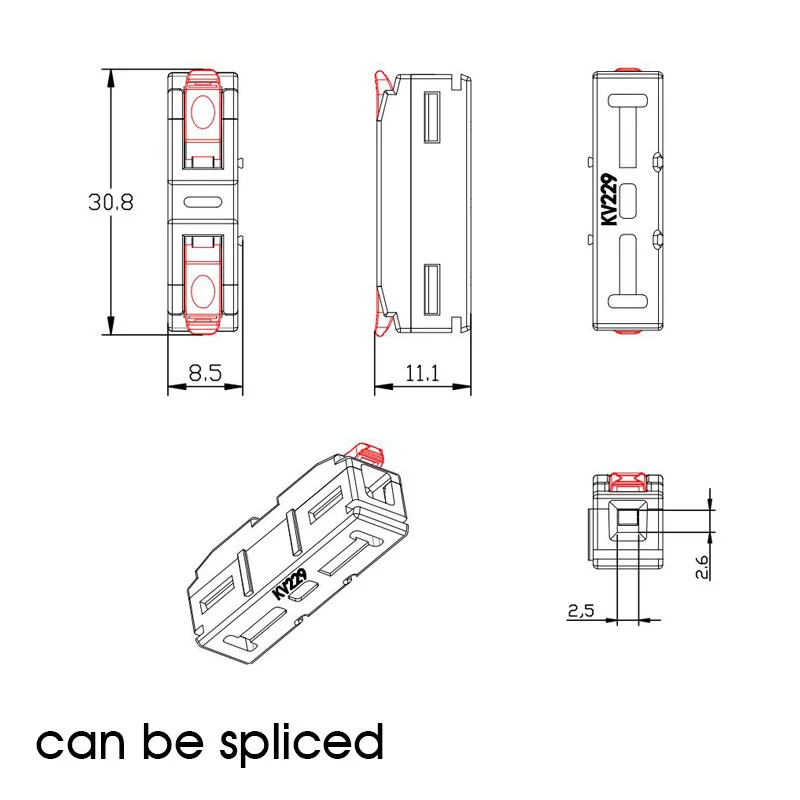 Wire Electrical Connector 1 2 Pin Splicing Terminal Blocks Led Strip Lighting Quick Mini Connectors Conductor Conector With Base