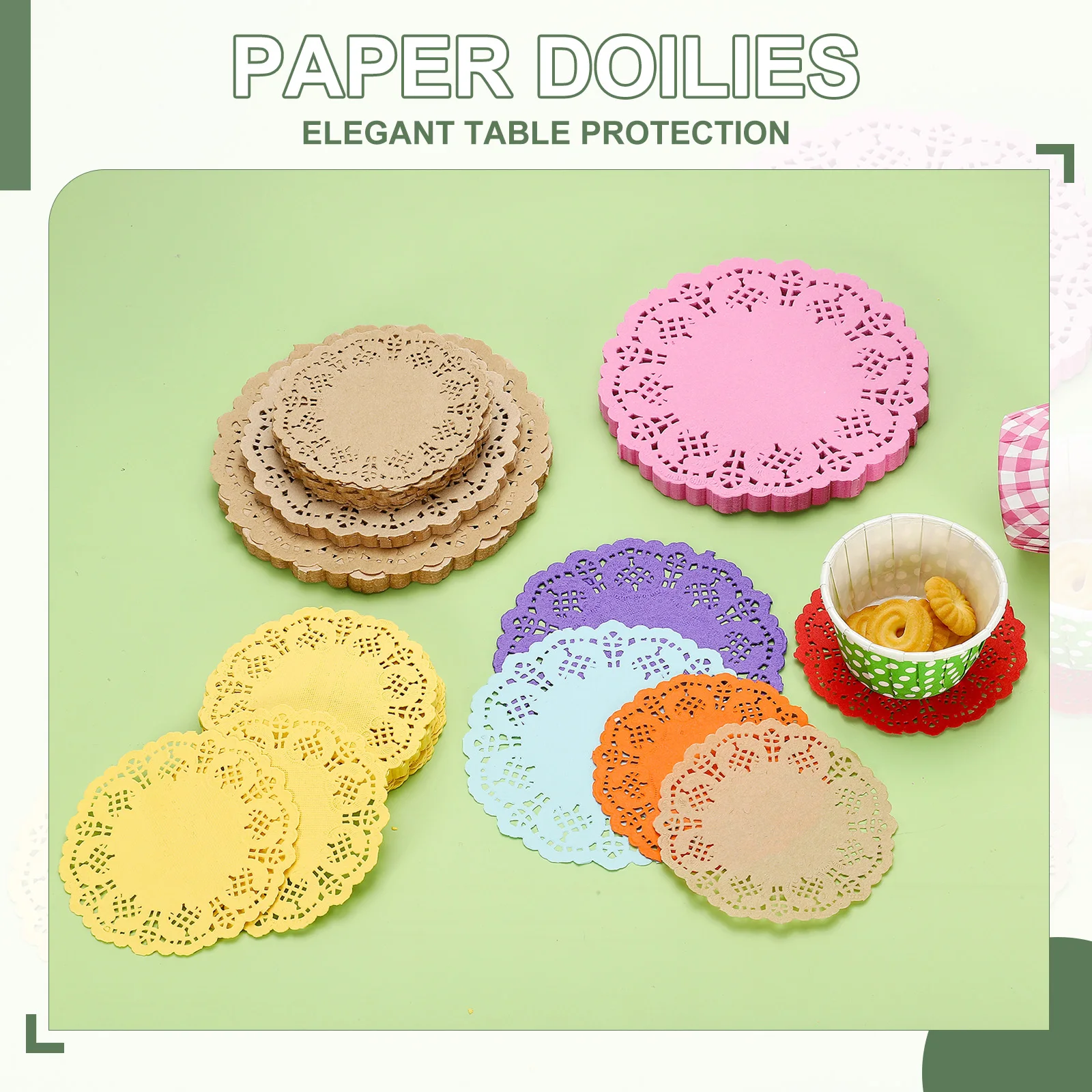 50/100/150pcs Paper Doilies Paper Lace Doilies Disposable Round Modern Decorative Placemats Bulk Fit for Cakes Desserts