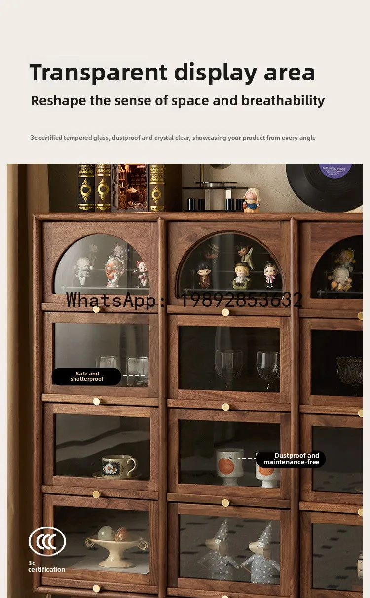 YFY Black Walnut Sixteen-Drawer Cabinet  Cabinet Solid Wood Vintage Living Room Display Cabinet Antique Chest of Drawers