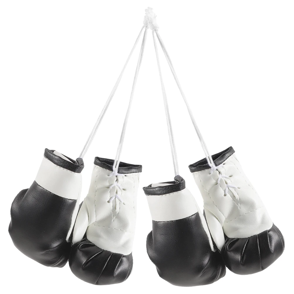 

Boxing Mini PVC Car Decor Keychain Mini Boxing Car Decorations Ornaments Gloves White Bags Accessories Holiday Ornaments