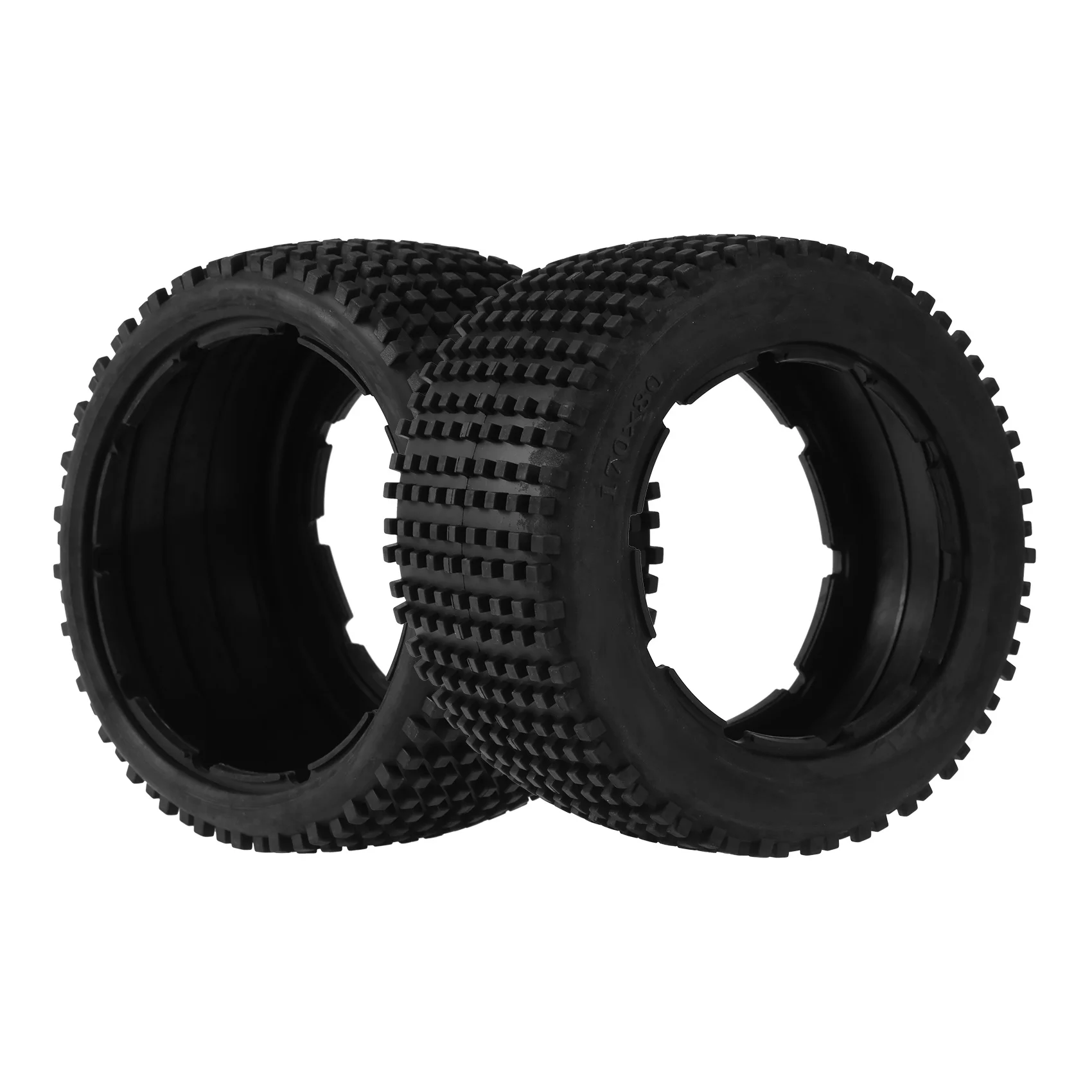 Off-Road Rear Tyres Thicken Skin Set for 1/5 HPI ROFUN BAHA ROVAN KM Baja 5B Truck Spare Toys Parts