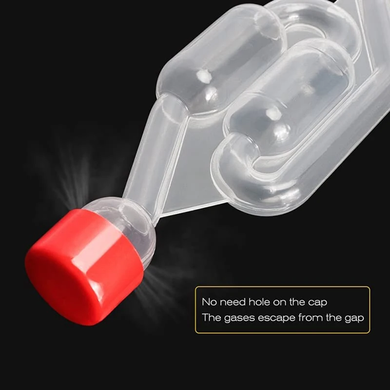 Kit Airlock Brew para Fermentação, Cerveja, Vinho, Chucrute, 6 Airlocks e 12 Anéis de Vedação