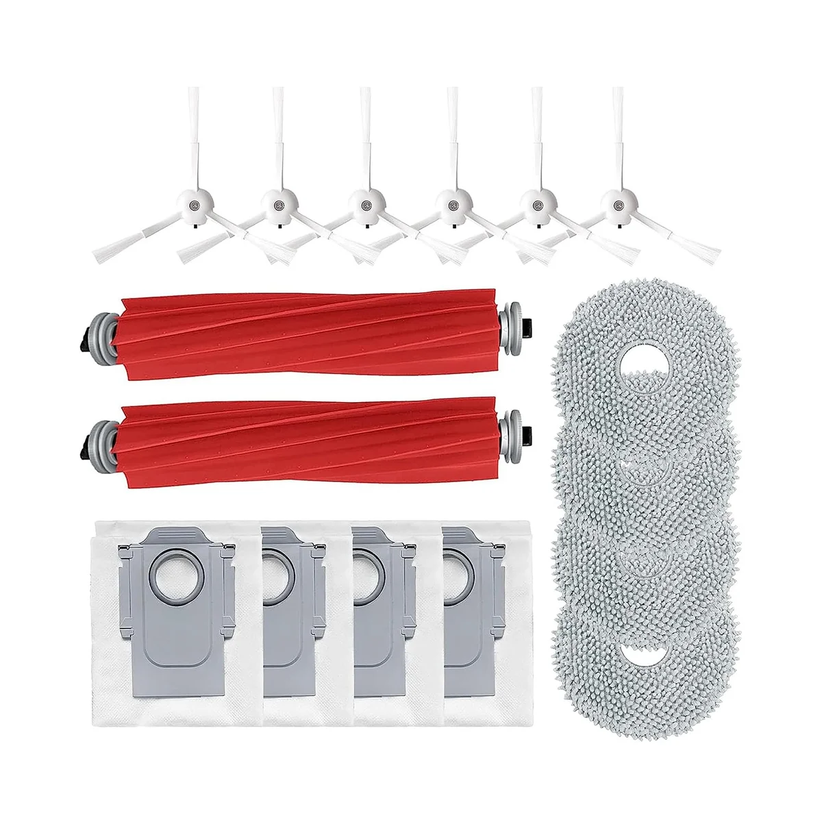 vacuum cleaner parts For Q Robot Vacuum Cleaner Spare Part, Main Brush, Side Brush, Dust Bags, Mop Cloth Accessories Set