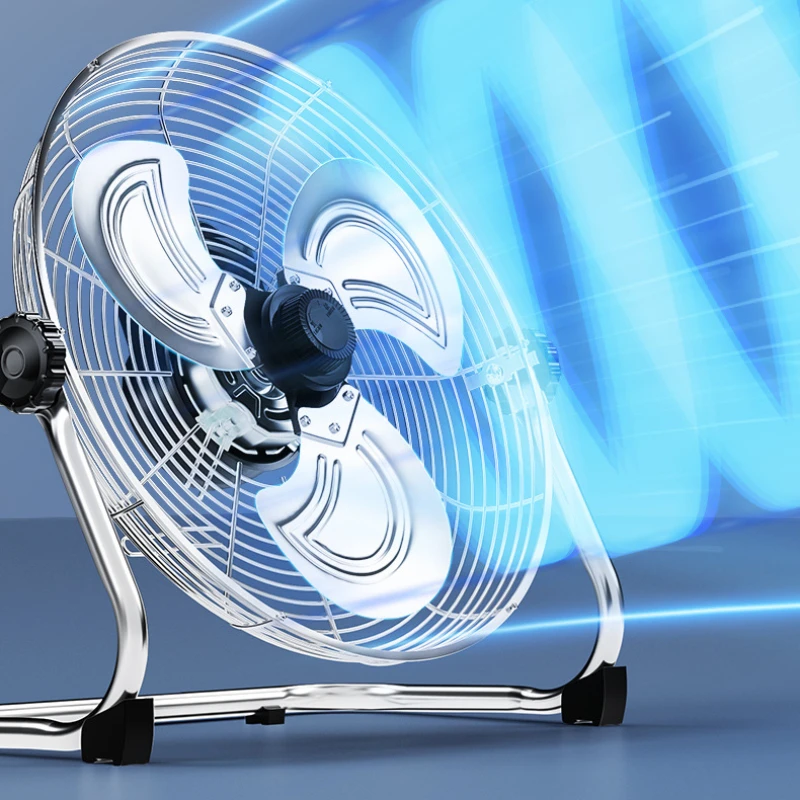 Энергосберегающий напольный вентилятор с алюминиевыми лопастями и 90 шт. ° -180 °   Бесшумная защита от перегрева двигателя с автоматическим вращением для коммерческого использования в помещении