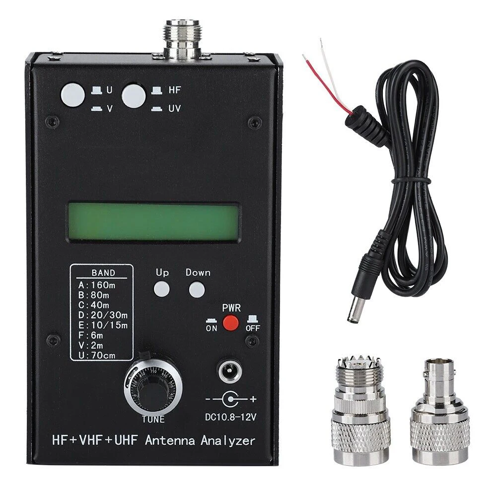 AW07A HF/VHF/UHF 160M 1.5-470 RF Impedance SWR for antenna Analyzer RF + UV for spectrum Analyzers With 1.0 To 9.99 SWR Tools
