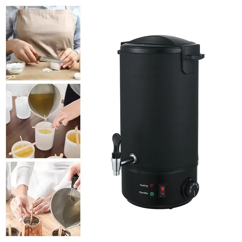 220V/110V 8L Wax Melting Furnace for Candle Making Repair Large Capacity Easy to Use Clean Candle Manufacturing 30-110℃ 1800W