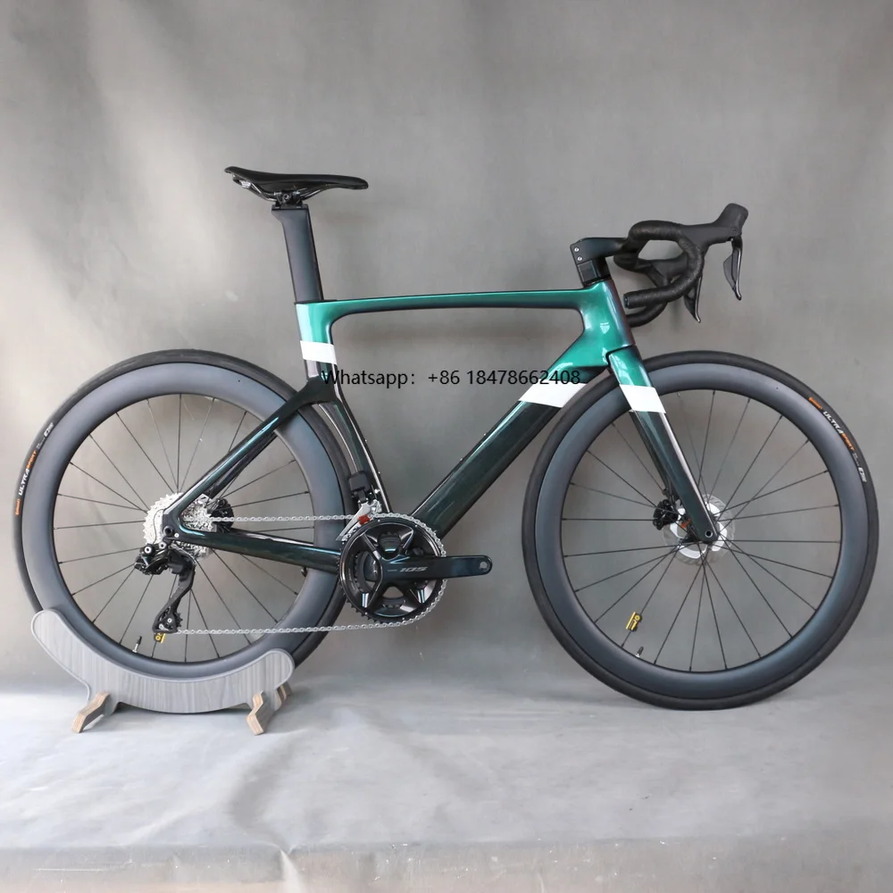 Complete Bike New EPS Technology Cycling Disc Brake Bike Carbon Frame Bicycle Part R7170 Di2 Groupset Carbon Wheels DT240 TT-X38