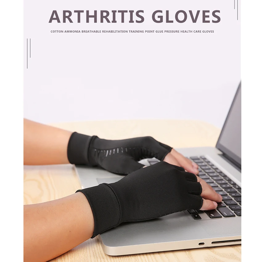 A Pair Hand Arthritis Gloves Therapeutic Compression Unisex Circulation Grip Arthritis Gloves Sport Palm Protect Wrist Support