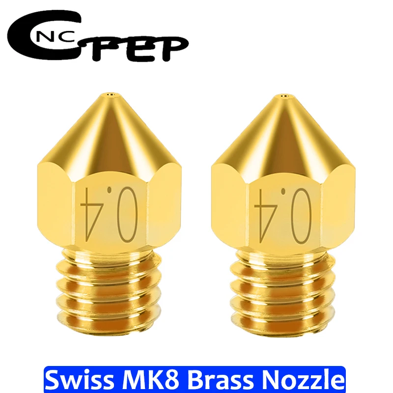 4pcs Brass Swiss MK8 Nozzle M6 Thread Copper MK8 Nozzles For Ender 3 CR10 3D Printer Hotend J-head For 1.75mm Filament