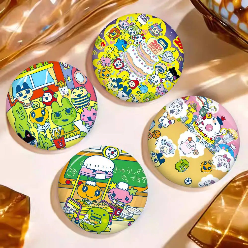 Classic T-Tamagotchi Cut Friend Game Anime 58mm Cute Series Pins Funny Badge Interesting Cartoon Brooches Clothes Gift Accessory