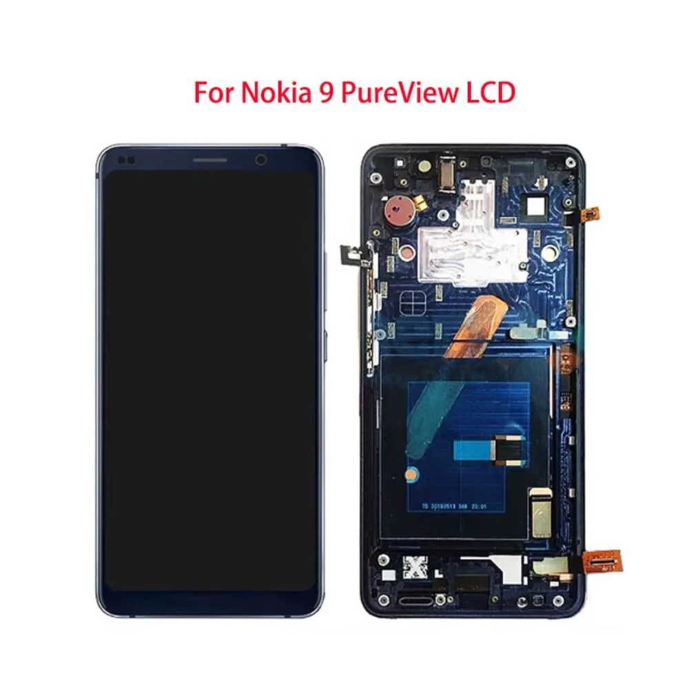 OLED Display Touch Screen Digitizer Assembly With Frame For Nokia 9 PureView