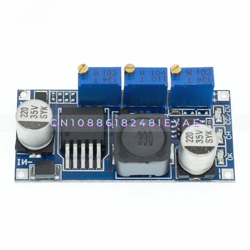 لوحة زرقاء LM2596 سائق LED بتيار مستمر وجهد ثابت، شحن بطارية ليثيوم أيون، وحدة الطاقة، حرارة منخفضة