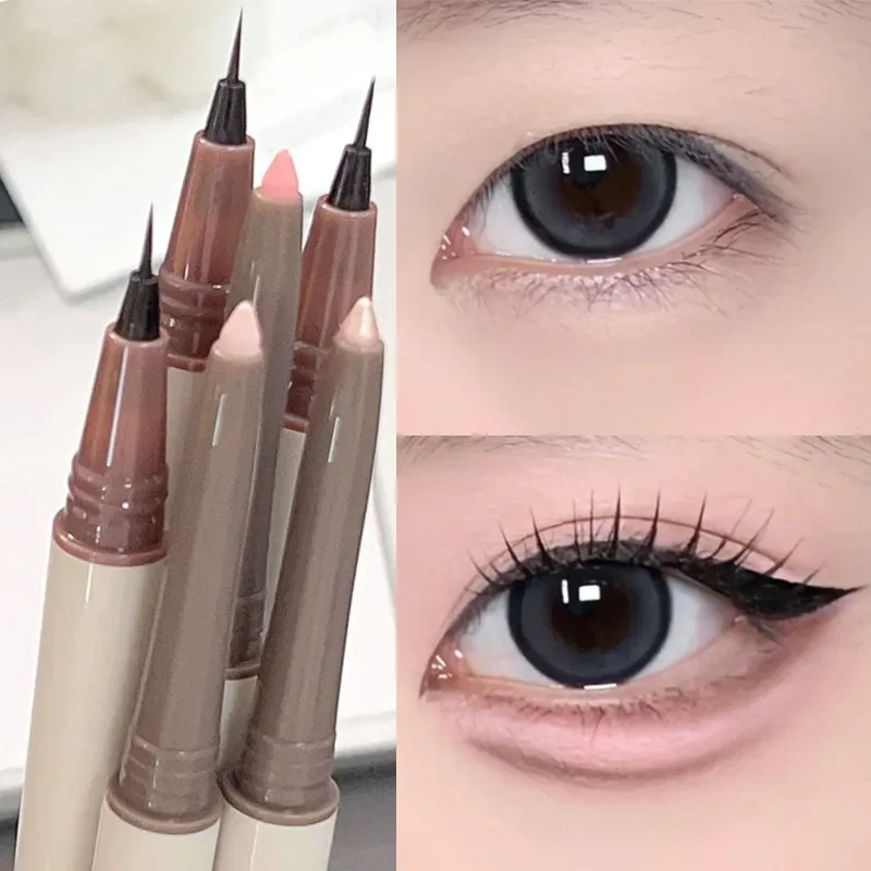 防水アイライナーメイクグリッターマットハイライター横たわっているカイコペン速乾性超微細下まつげアイライナーペンシル