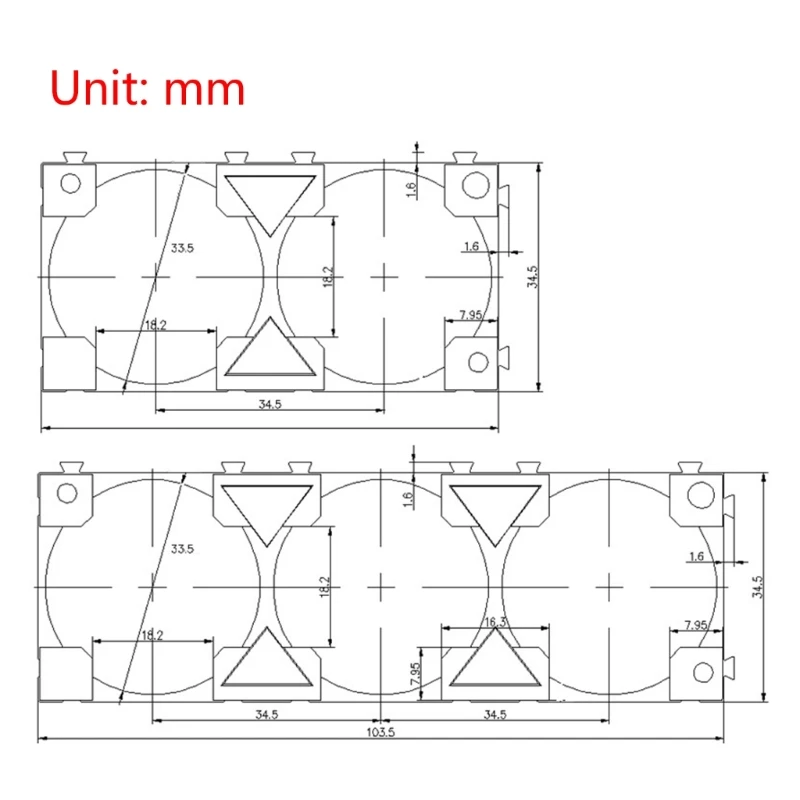 10Pcs 33140แบตเตอรี่ลิเธียมผู้ถือ ABS 33140แบตเตอรี่ Spacer ความปลอดภัยแบตเตอรี่กรณีผู้ถือ Anti การสั่นสะเทือน Bracket