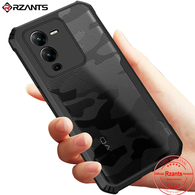 Rzants For VIVO V25 Pro S15 Pro 5G Case Hard [Camouflage Beetle] Hybrid Shockproof Slim Crystal Clear Cover