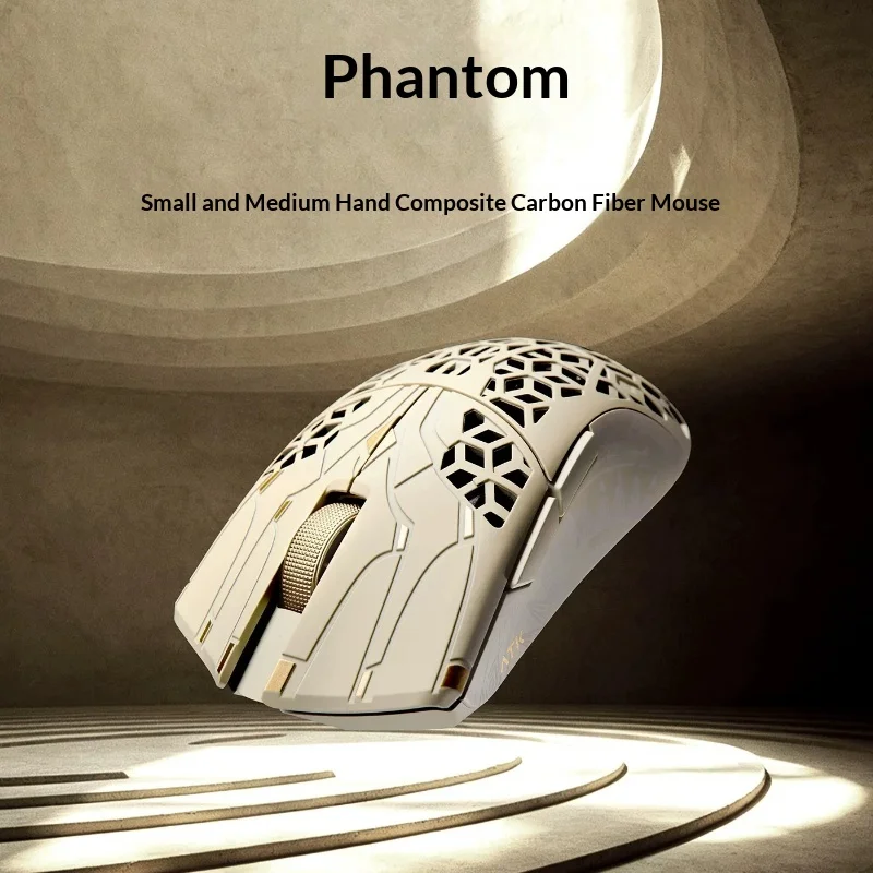 2026 NEW ATK Phantom Ultimate Wireless Gaming Mouse, 44g Ultra Light 8K Polling Rechargeable for PC Laptop, Flagship Sensor Gift