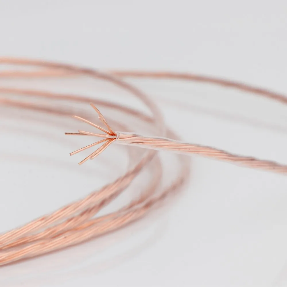 Preffair E604 كابل الصوت 7N OCC واحد كريستال النحاس عالية النقاء Hifi مكبر للصوت ترقية خط مكبر الصوت 1.6 مربع