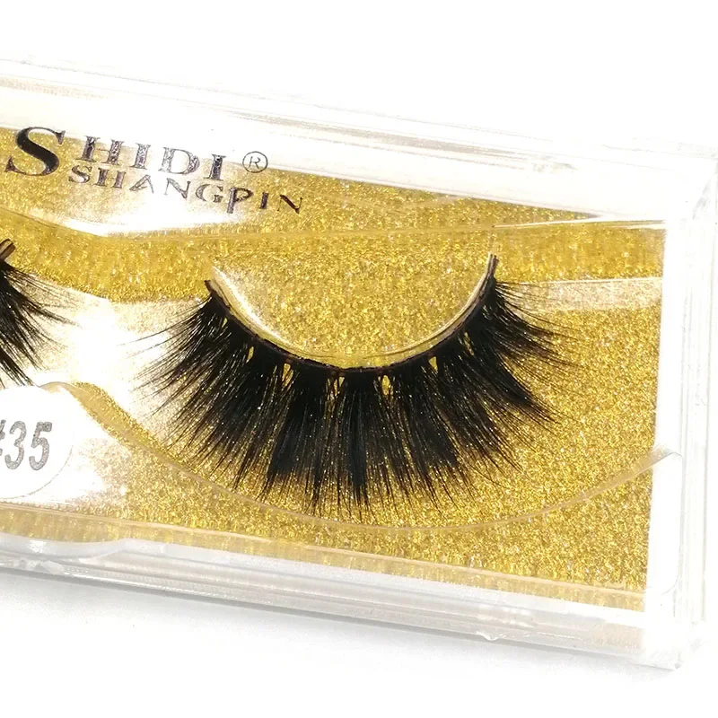 1 คู่ Luxury 3D Mink ขนตาปลอม DIY Eyelashes Extension-ดูธรรมชาติ,น้ําหนักเบาและสบาย