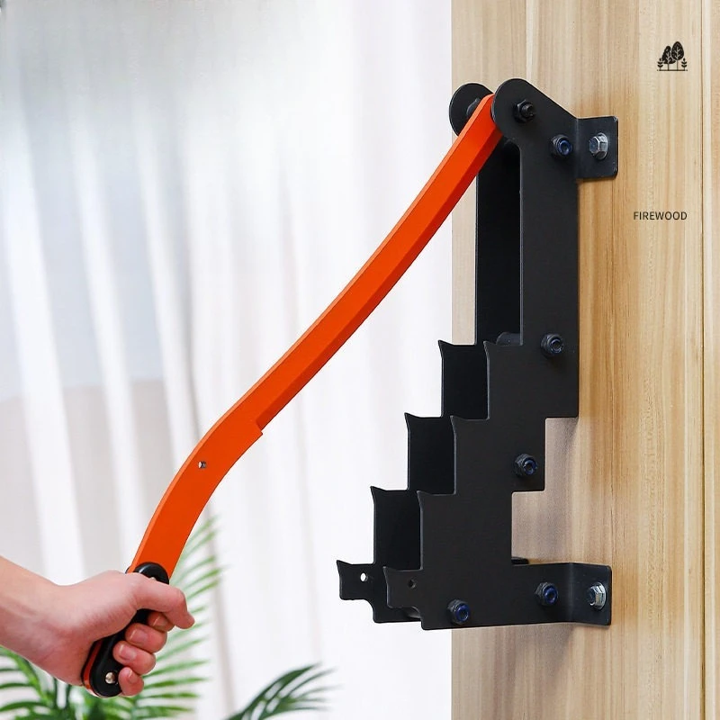 Wall Mounted Manual Log Splitter, Wood Splitting Tool for Outdoor Camping & Household Firewood Processing