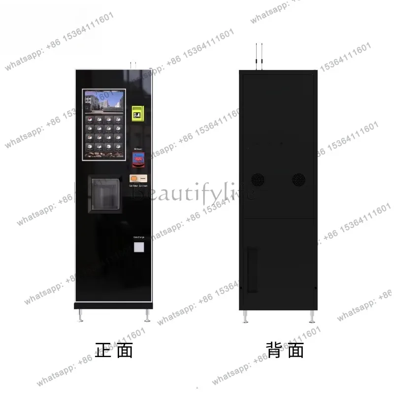 Customized Full-Automatic Commercial Usage  Hot Coffee Espresso Machine with Stirrer with Card Reader Coin Bill Payment System