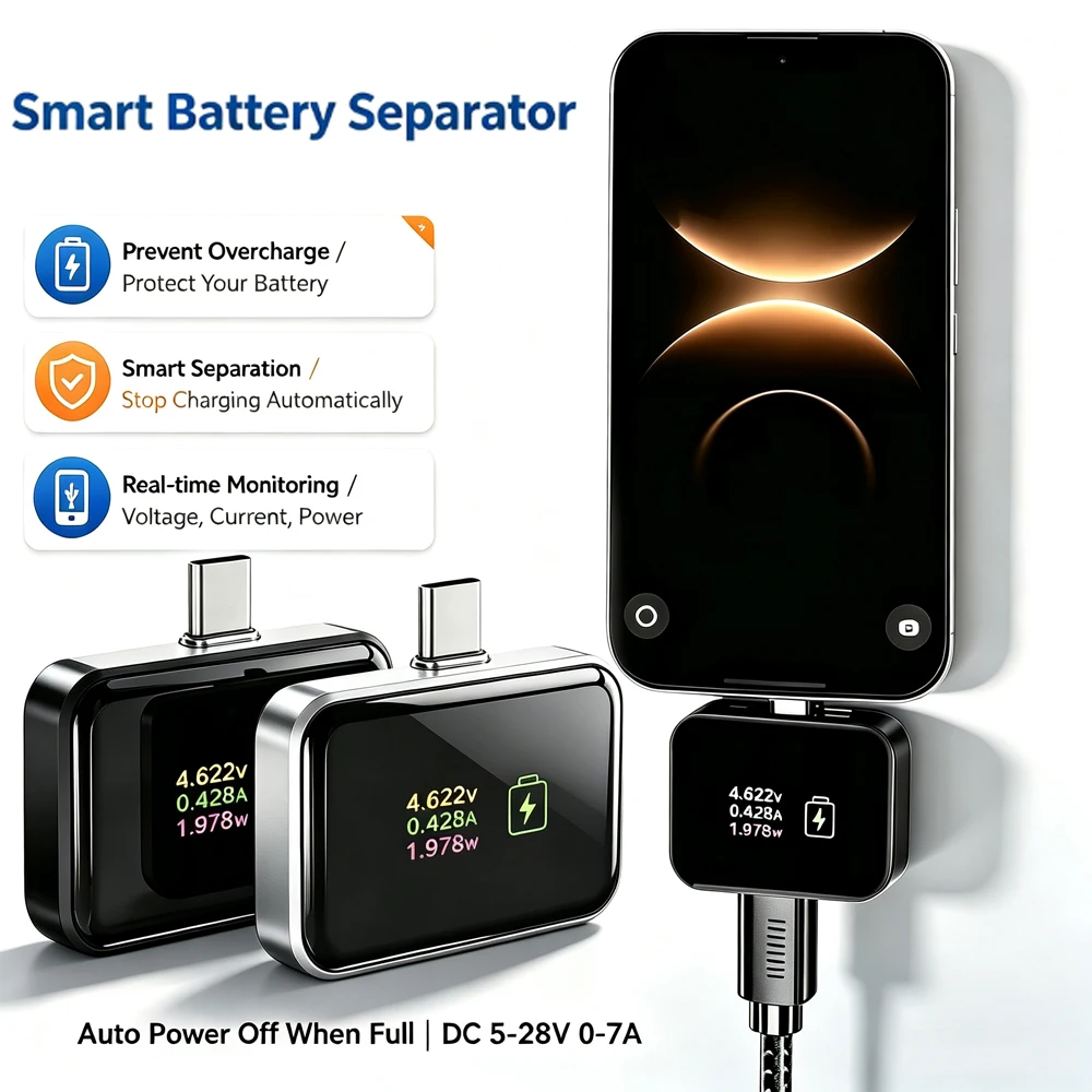 PD 140W TFT Smart Auto Power-Off Charger Full Charge Detection Automatic Disconnect For iPhone Android ﻿Accessories
