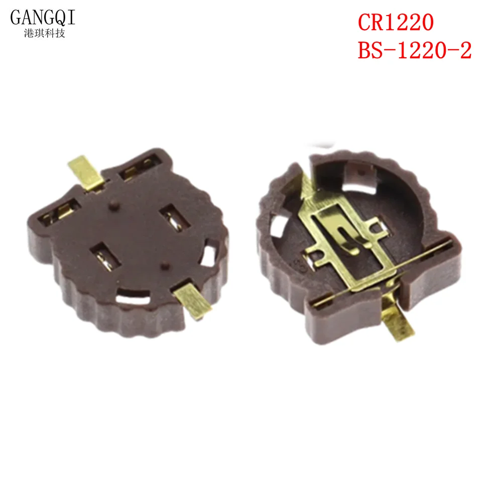 

10PCS SMD SMT CR1220 CR1225 BS-1220-2 3V BUTTON CELL BATTERY SOCKET HOLDER CASE BOX New