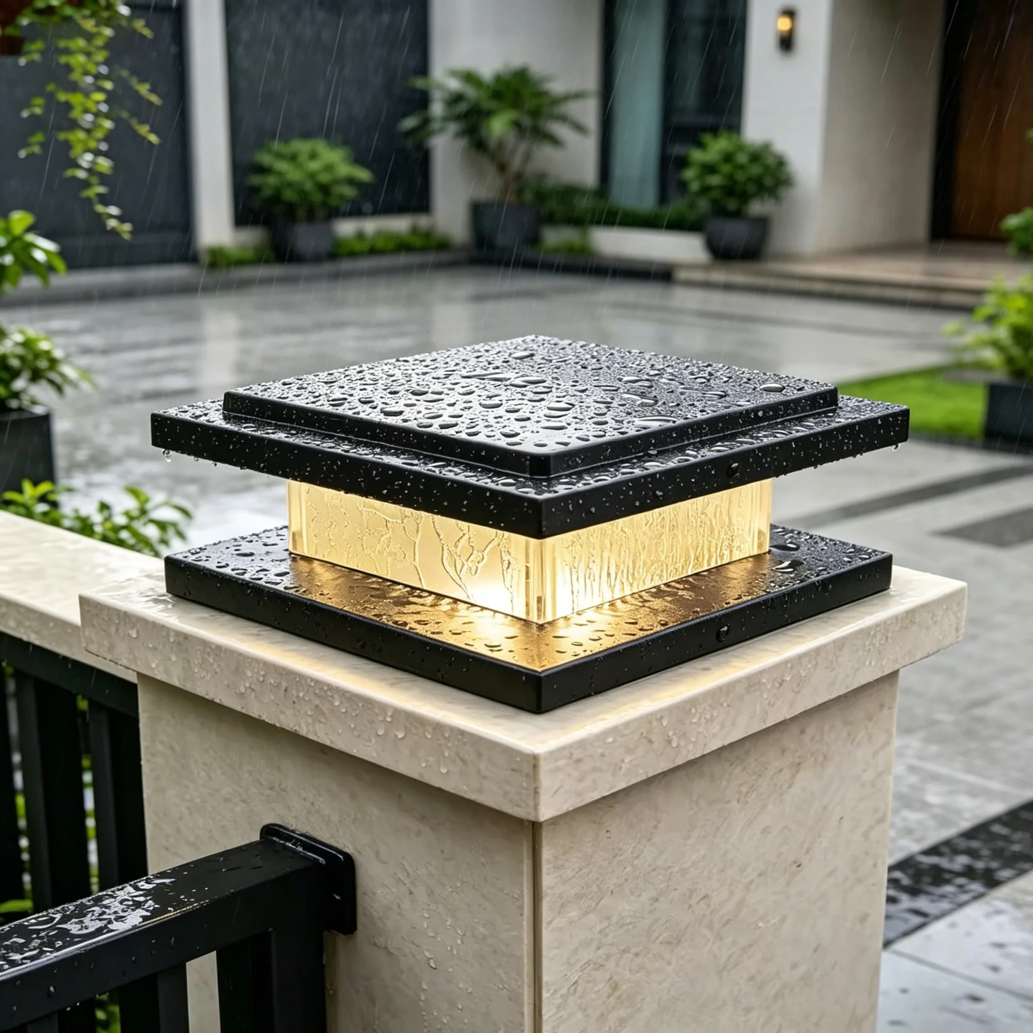 Quality Outdoor Power - Factory Customized High-quality Gate Light Pillar