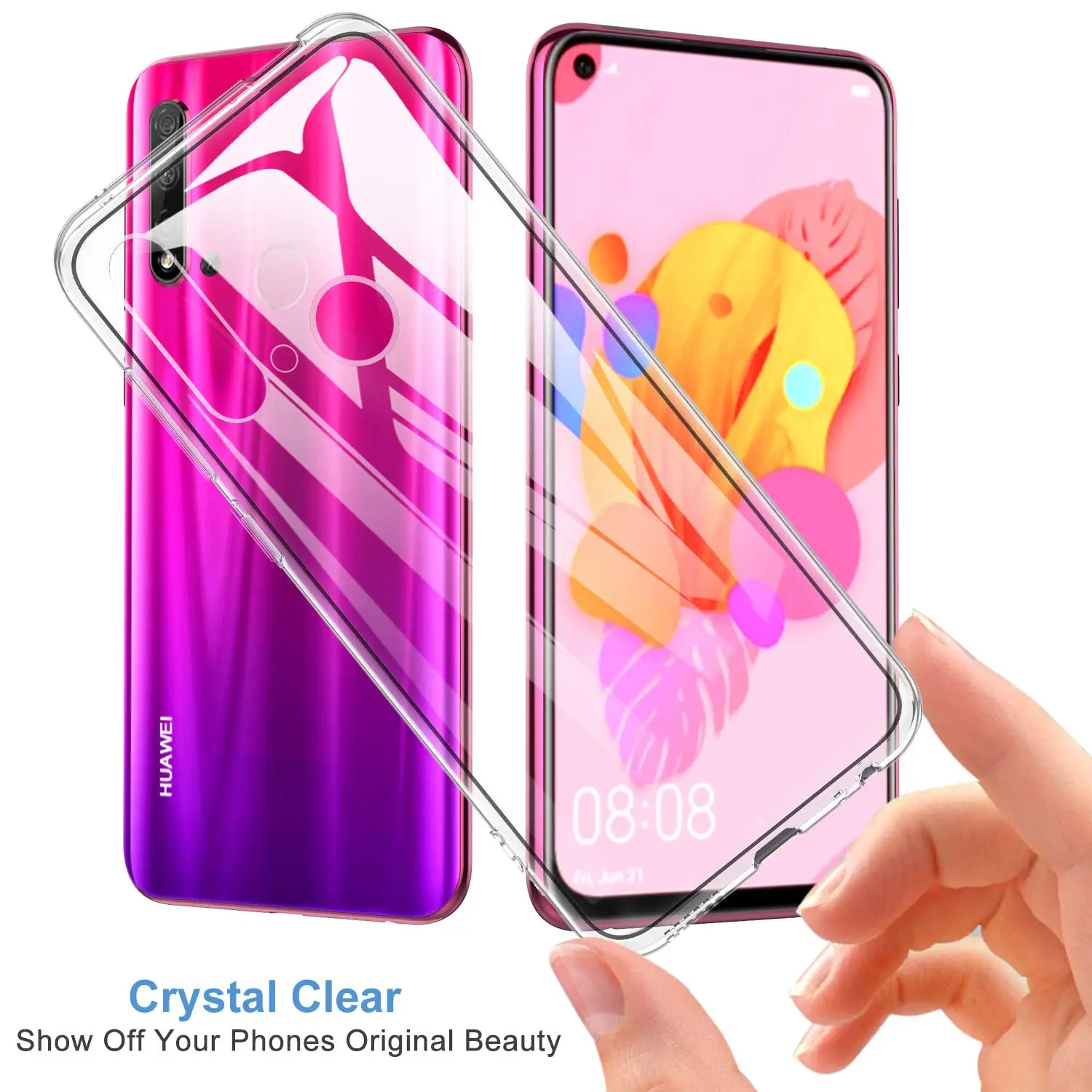 Original Clear Phone Cover Case for Huawei Nova 5 5i Pro 5T 5z Soft Silicone Transparent TPU Shell Nova5 T Nova5i Nova5Pro 5Pro