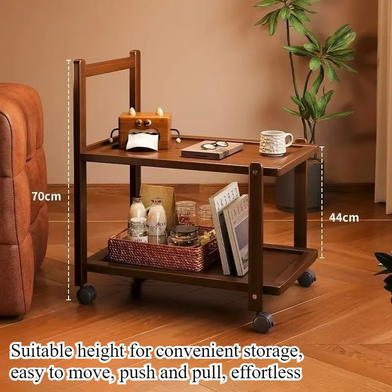 Mobile rack Multi-layer trolley Coffee table Floor to ceiling Living room Storage rack Kitchen Multifunctional sundries storage image 3