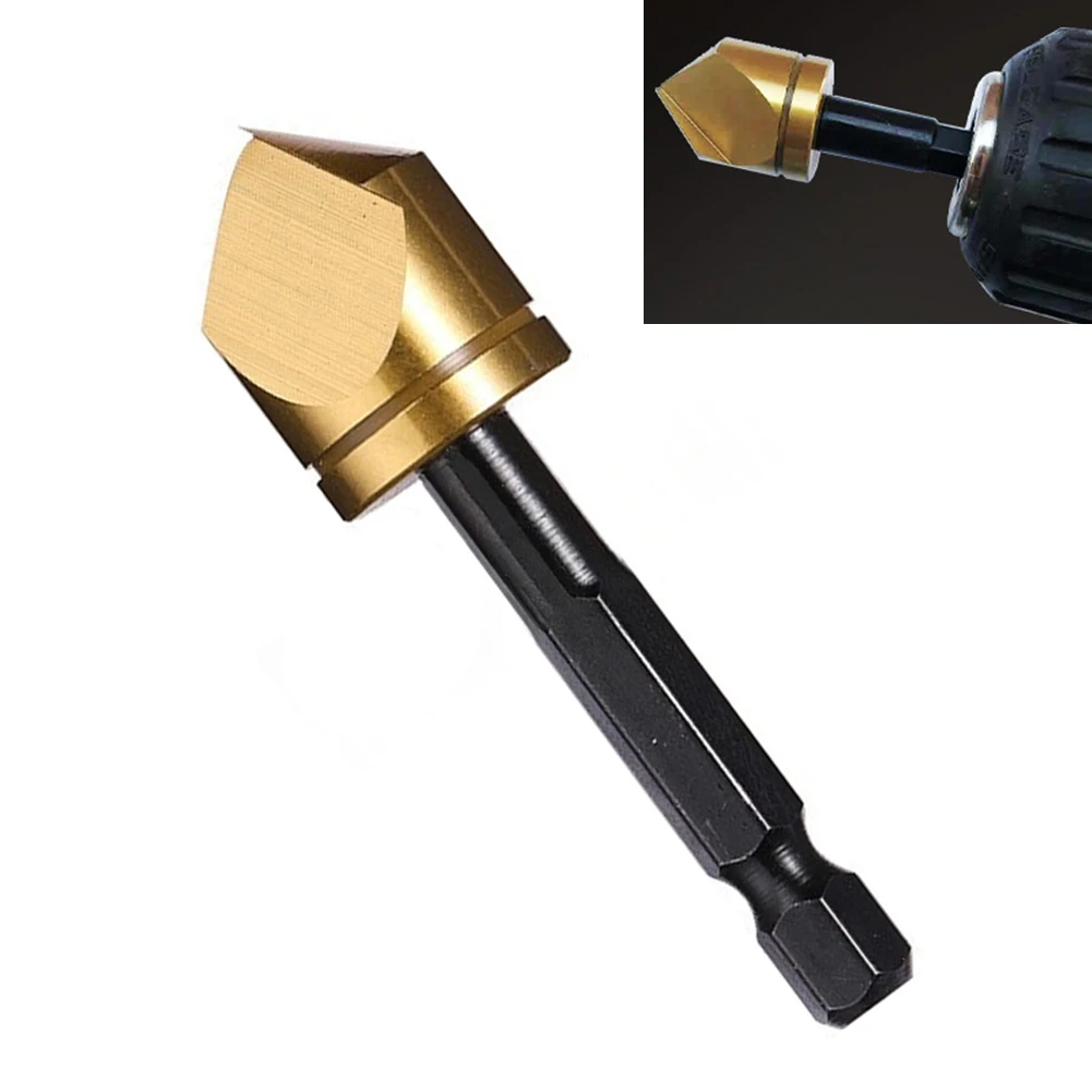 

For Wood Metal Plastic Deburring Tool BC1651 Chamfer Drill Bit with 1/4 Inch Hex Shank Suitable for Drills and Power Tools