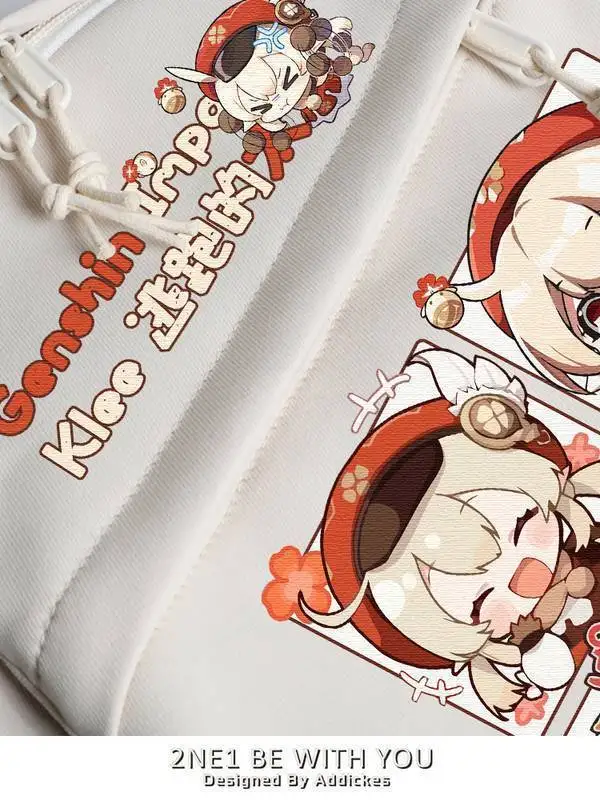 جينشين إمباكت فانارت كلي زونجلي سكاراموش الهيثين الابتدائية حقيبة كتف مزدوجة على ظهره للإناث المدرسة المتوسطة أنين