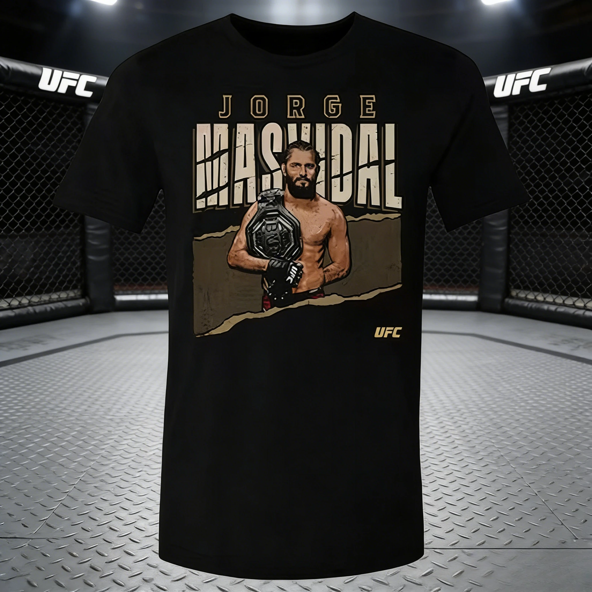 

UFC Masvidal 2026 Summer Pure Cotton 100% Printed Loose Casual Fashionable Extra Large T-Shirt Suitable for Both Men and Women