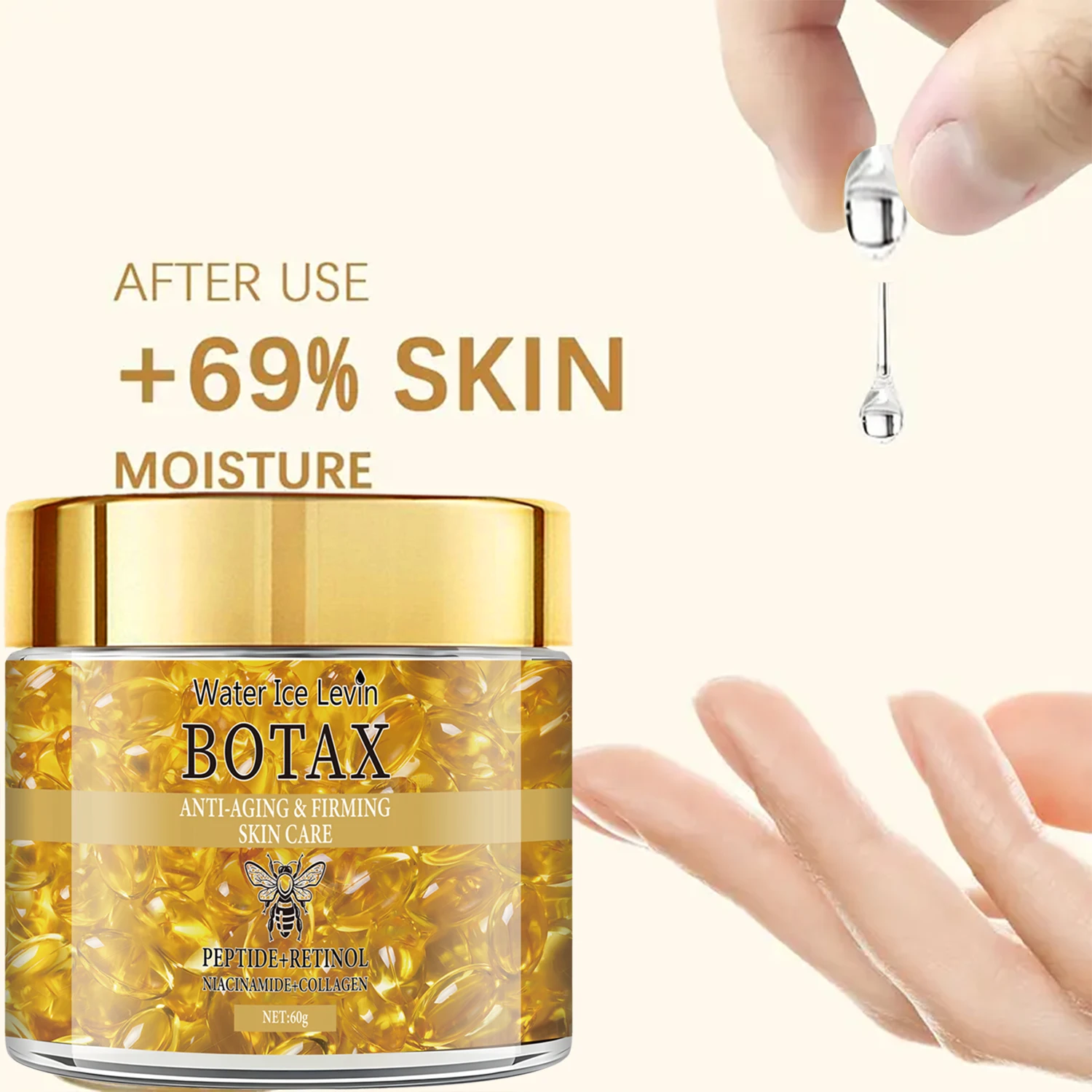 تحتوي كريم الكولاجين الريتينول وحمض الهيالورونيك على النياسيناميد والنباتات سكوالين، وترطيب البشرة وشدها، والعناية اليومية بالبشرة مناسبة للرجال والنساء